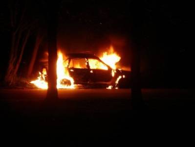 В Болграде горел автомобиль