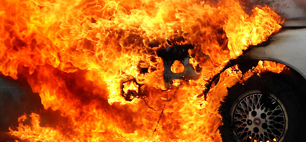 В Болграде сгорел автомобиль