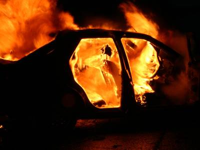 В Измаильском районе сгорел автомобиль